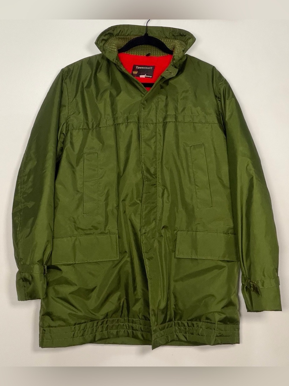 1960s Towncraft JC Pennys Green Military-Style Field Parka Jacket